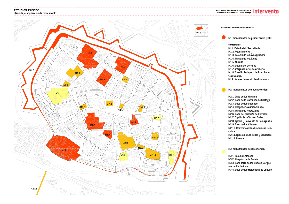 Plan director de iluminación ornamental Ciudad Rodrigo | Intervento